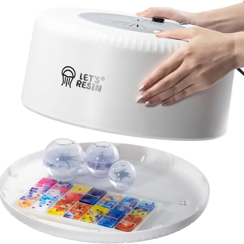 LET'S RESIN Curing Machine for Resin - 3 Hours Auto Dryer With Large Tray, One-Button Setting, No Deformation Quick Supplies for DIY, Silicone Molds, 3D Silicone Molds