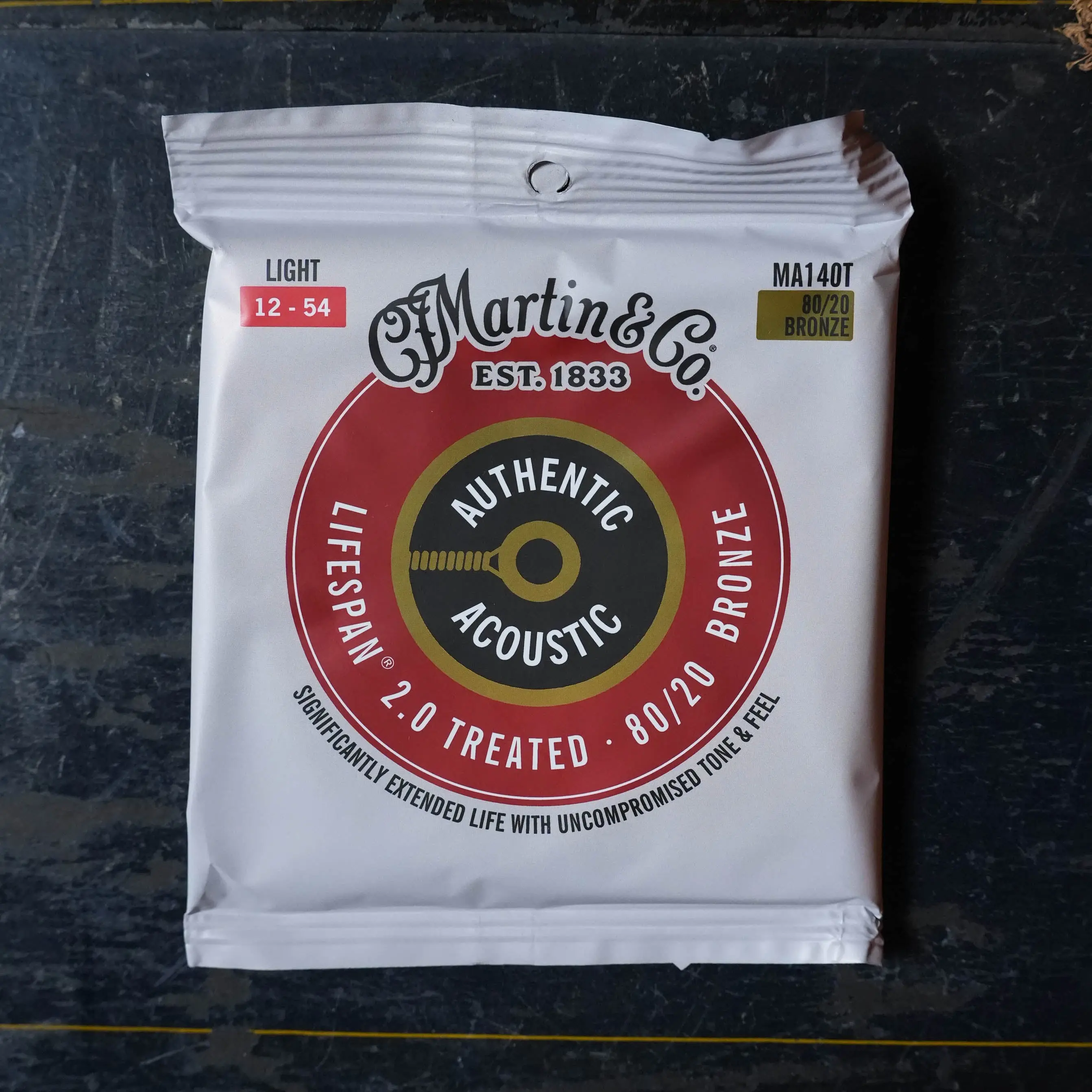 Martin Authentic Acoustic Lifespan 2.0 80/20 Bronze Guitar Strings - Light