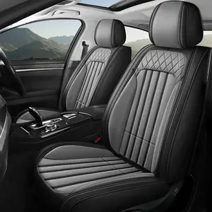Faux Leather Car Seat Covers Full Set, Fit for Jeep Liberty 2002-2012, Automotive 2/5-Seat Faux Leather Cushion Covers for Vehicle Interior