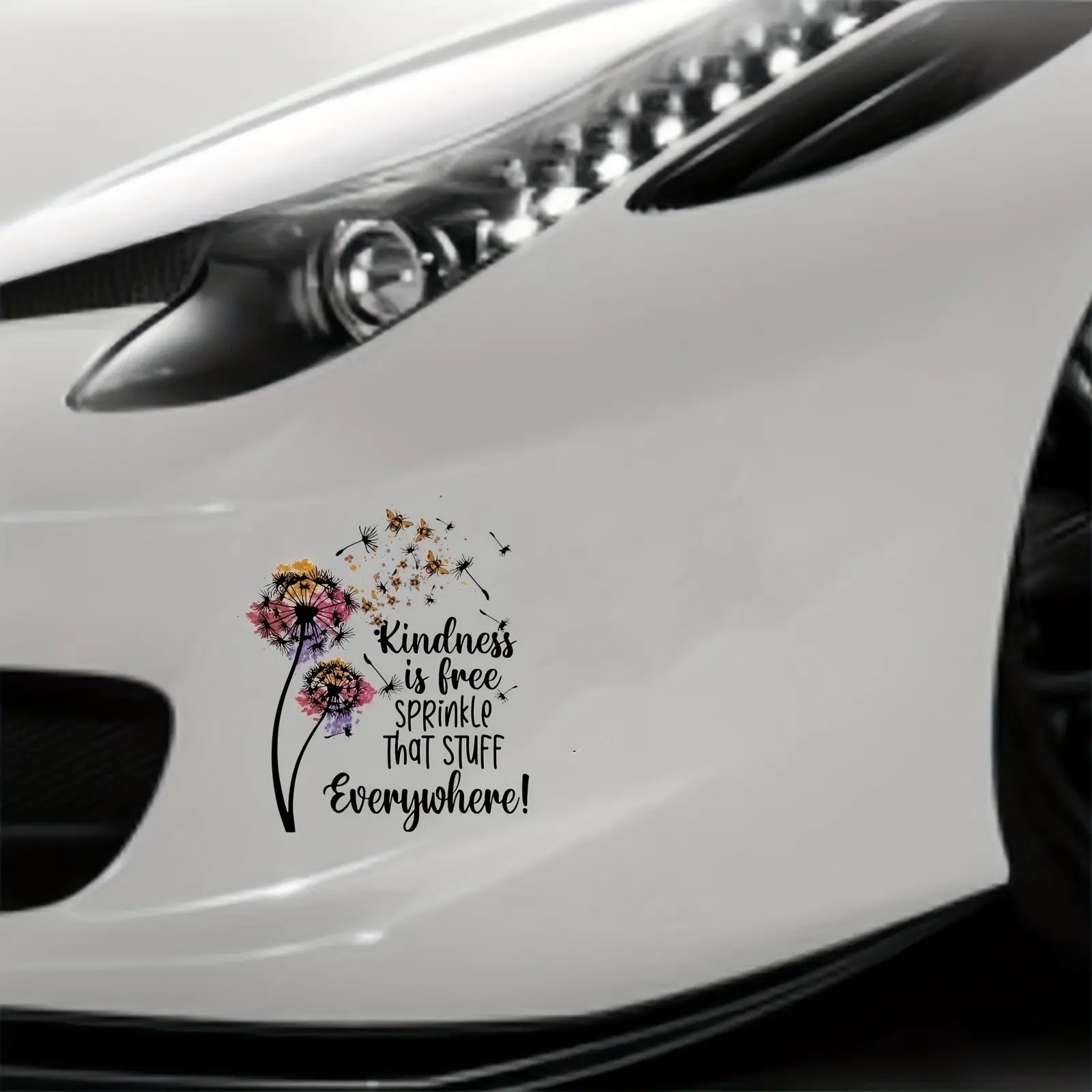 Colorful Dandelion Car Sticker, Fun and Beautiful Design, Perfect for Cars, Motorcycles, Walls, Laptops, Decorative Decal, Fun Message, Stickers For Cars
