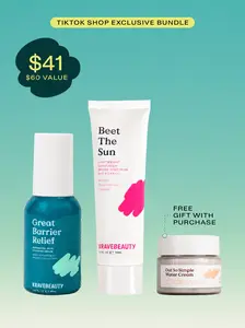KraveBeauty | Sun Barrier Bundle | TikTok Shop Exclusive | Great Barrier Relief 1.52oz | Beet The Sun 50 mL | FREE Mini Oat So Simple .67 oz