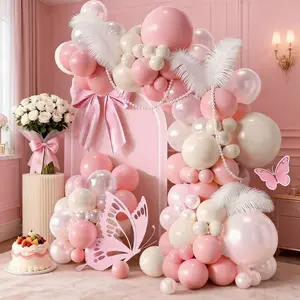 115pcs Pearl Cream Color Balloon Arch Set, Latex Balloons, Balloon Decor, Perfect for Birthday, Singles Party, Engagement, Wedding, Baby Shower Celebrations