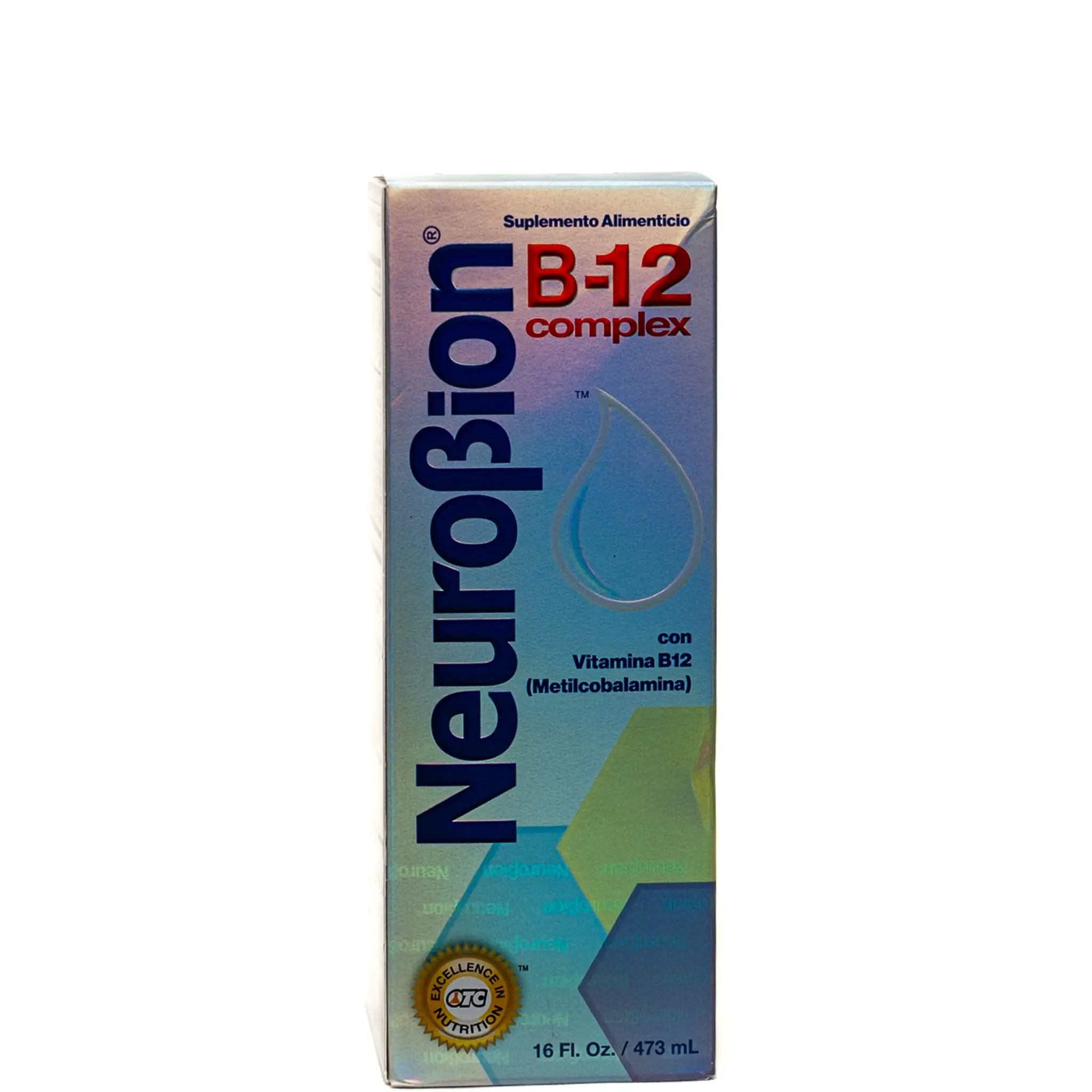 Edible Liquid Methylcobalamin Neuro B12 Complex Dietary Supplement, 16 FL OZ (473 mL) Vitamin B-Complex for Energy Production, Nerve & Brain Health Support