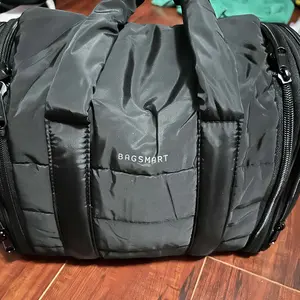 BAGSMART Hanging 360° Toiletry Bag - Lightweight, Puffy Dry/Wet Pockets, Adjustable 2/3 Sections, Multi-Functional Travel Makeup Organizer Summervibes