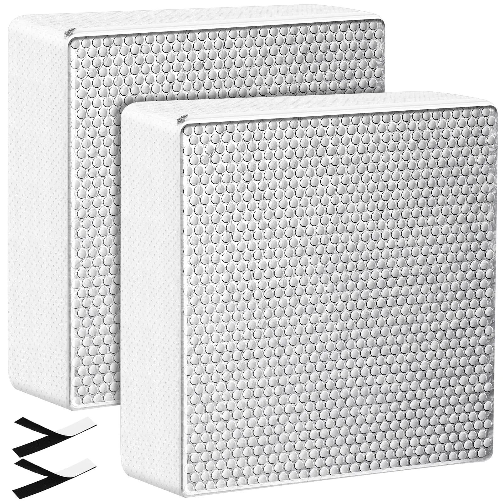 2 Rv Skylight Insulator Window Vent Cover Waterproof With Reflective Surface And Hook Loop Fastener Shade Energy Savings Sunroof For Shower (14"x14"x3")