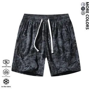 Men’s printed drawstring-waist shorts with pockets. Regular fit. Summer fashion casual beach shorts suitable for everyday commuting, sports/fitness, and beach vacations.