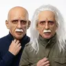 PATYGR Hyper-Realistic Full Head Synthetic Latex Old Man Mask with Beard & Eye Coverage - Adult Mask Design, Halloween Costumes, Scary Horror Costume Props for Carnival Party Festive Headgear Accessories, Costumes For Halloween