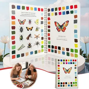 Butterfly Watercolor Practice Book, Insect Series Drawing Book, Watercolor Workbooks, Suitable for Beginners to Professionals, Perfect Gift for Art Lovers