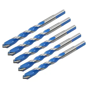 5 count 10mm Masonry Drill Bits, 0.39" Carbide Drill Bits Set for Concrete, Tile, Glass, Ceramic, Brick,