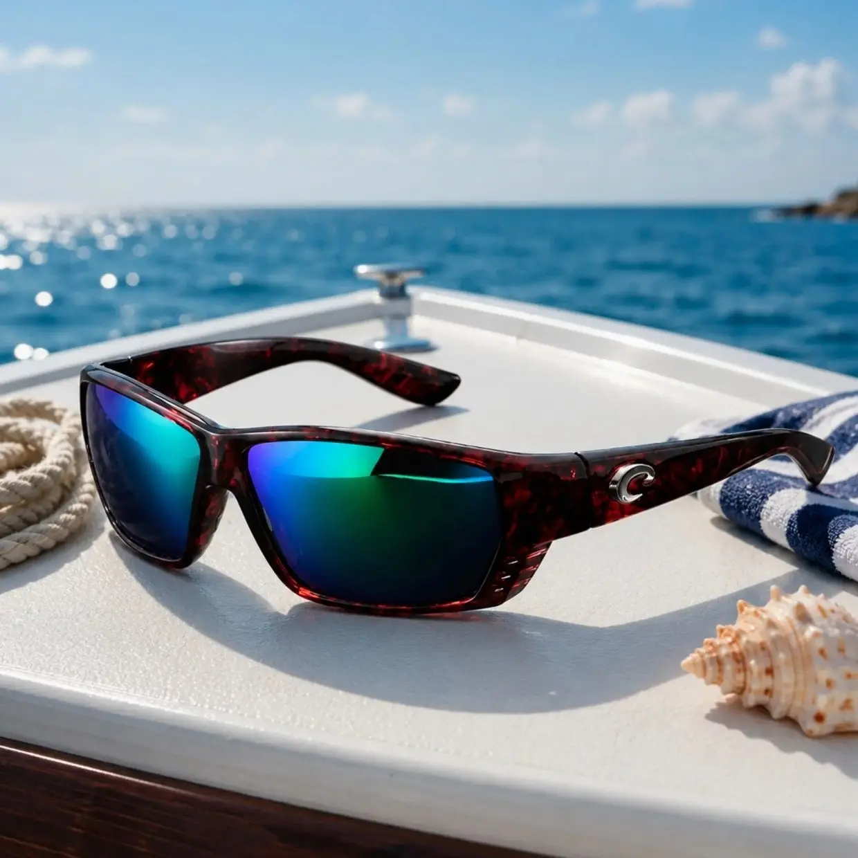Men's Outdoor Wear Costa Polarized Sunglasses, Lightweight UV400 Sports Eyewear for Boating, Beach, Fishing, Travel & Outdoor Activities