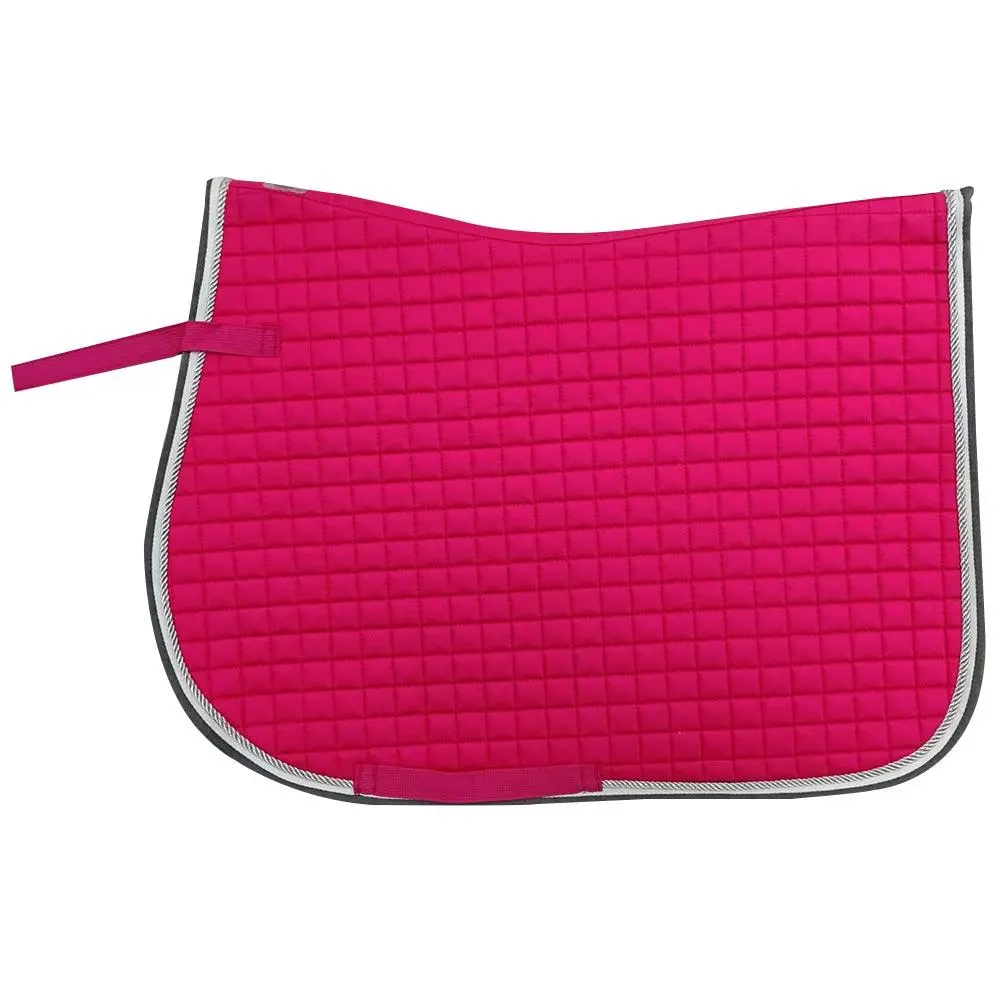 Horse Saddle Pad, Equine Tack Saddle Pad, All Purpose Horse Saddle Pad with Moisture Wicking Lining, Full Size Saddle Pad with Piping