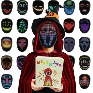 New LED Mask with Gesture Sensing  50+ Patterns Christmas  Display Kids Man Women Costume Cosplay Masquerade Party Gift
