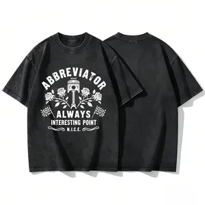 Vintage Oversized Men’s T-Shirt | Premium washed cotton with “Abbreviator”—always an interesting point, nice graphic | Heavyweight | Retro streetwear for summer daily wear | A perfect gift for fashion-forward men