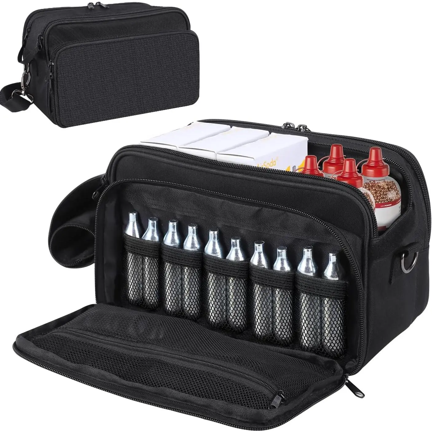 CO2 Cartridges Storage Case Compatible with Crosman, Umarexss, Air  Case  for Air  CO2 Cartridges 4.5mm Coated BBs Storage and Transportation, Protective Storage Bag, Indoor Outdoor
