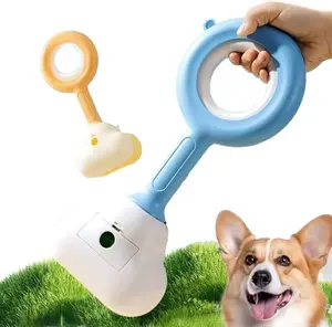Dog Pooper Scooper, Portable No Touch Poop Scooper for Small Medium Large Dogs, Dog Waste Pick-up Cleaner with Bag Attachment and Leak-Proof Waste Storage Container