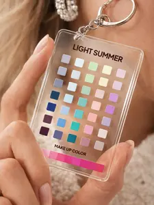 40+ Colours Seasonal COLOUR PALETTE KEYCHAIN | 12 Season Acrylic Swatch Color | 3 Size Options