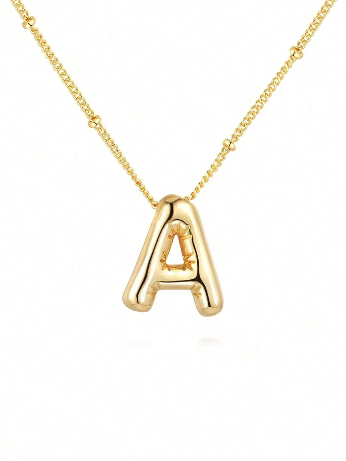Hip Hop Personalised Balloon Letter Pendant Necklace Initial Trendy Necklace Birthday Gift Jewelry Party Jewellery Fashion Necklace