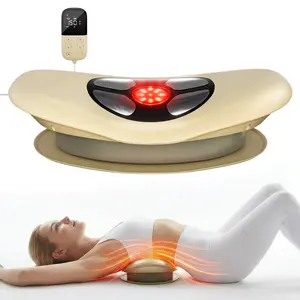 5-in-1 Smart Lumbar Traction Massager with Heat Therapy and EMS Functions—Relieves Lower Back Pain; Air-Cushion Stretcher for Sciatica and Muscle Fatigue; Ideal Gift for Parents relaxer neck