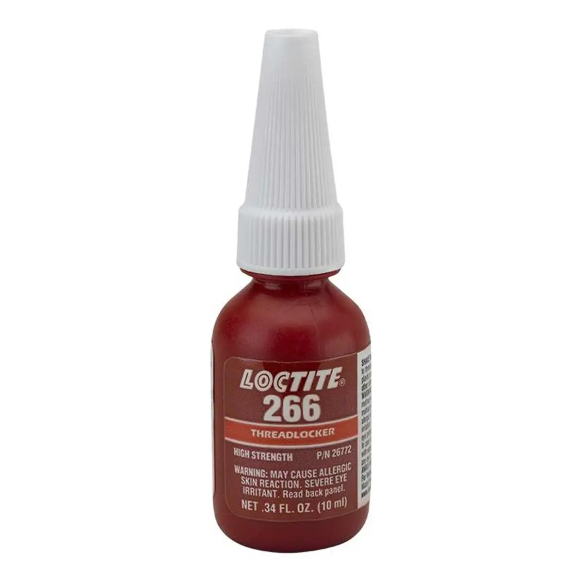Loctite  10 ml 266 Series High-Strength Threadlocker, Red Liquid