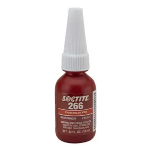 Loctite  10 ml 266 Series High-Strength Threadlocker, Red Liquid
