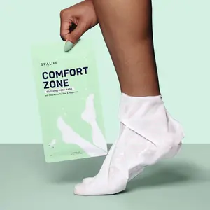 SpaLife Beauty Comfort Zone Soothing Foot Mask - Hydrating and Moisturizing Foot Masks , with shea butter, tea tree & Peppermint - 3 Pack Nail Cream