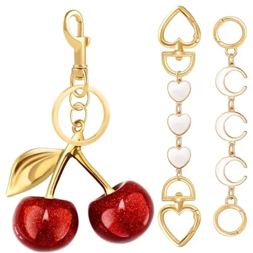 Db 3pcs White Heart Moon Red Cherry