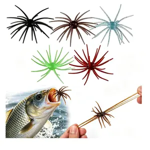 2026 New Tentacle Fishing Lure Dice Bait Soft Plastic Swim BaitSea Urchin Lure for Drop ShotWeird Fishing RigTrout Sea Bass Mandarin Fish Catfish Slow Sinking