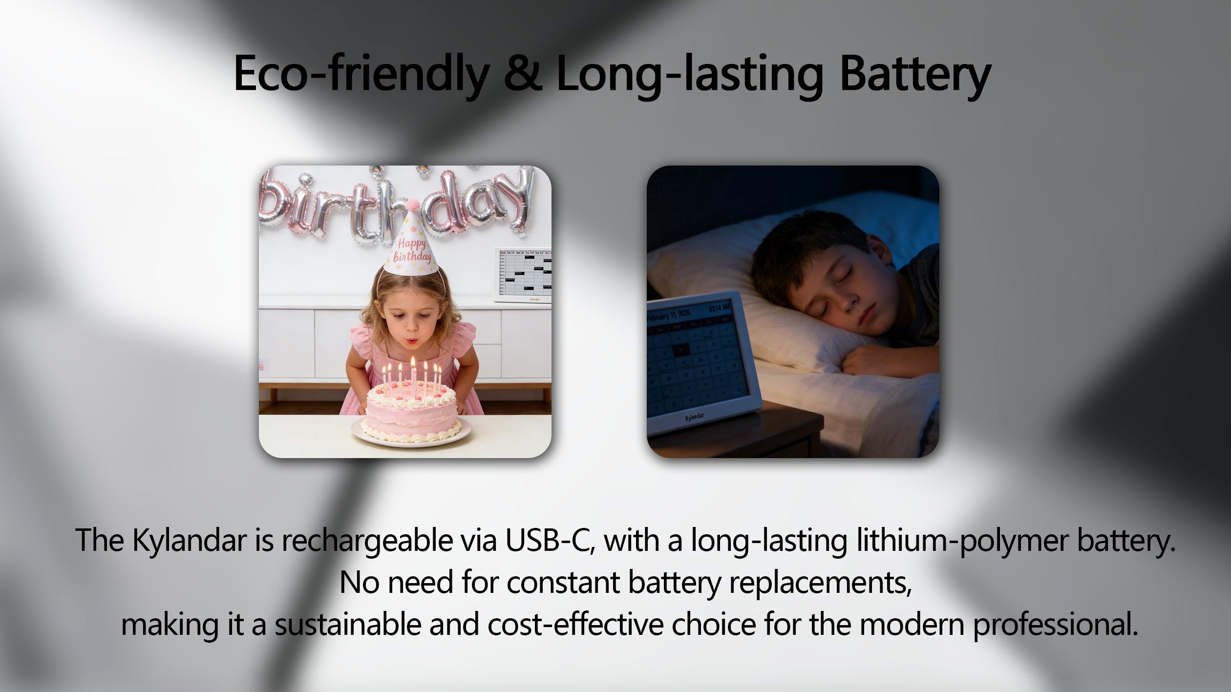 Kylendar V2 Smart E-Paper Displays: Blue Light-Free Screen, Eye-Friendly & Strain-Free Viewing, Schedule Planner, Electronic Calendar, Multifunctional Organizer—Smart Living, Tech-Enhanced Lifestyle.