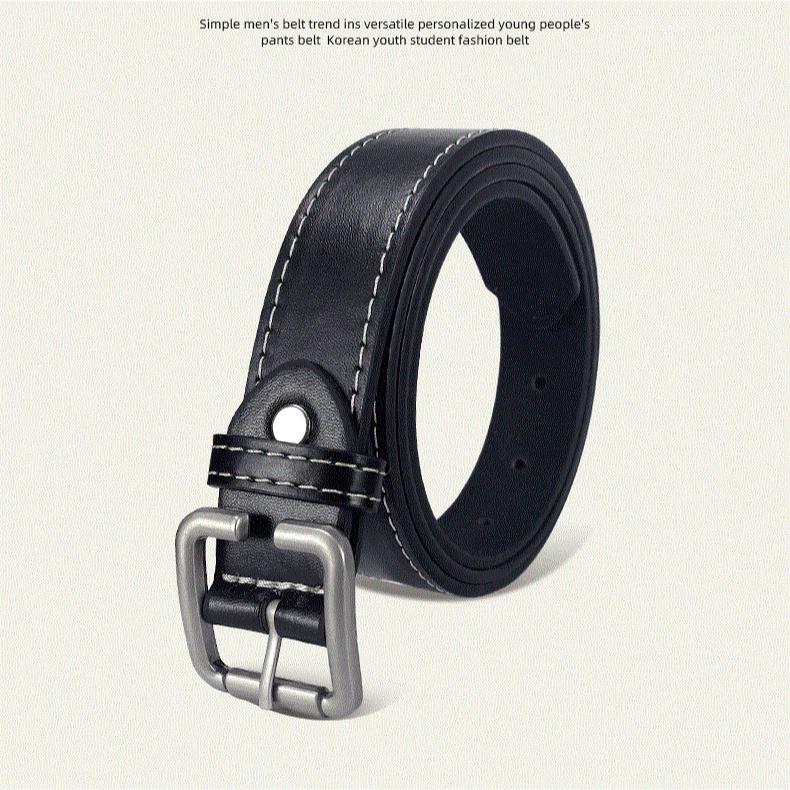 Unisex Ulzzang Belt – Stylish C-Shaped Buckle, Slim 2.8cm Width – TL28, Available in Black and Brown, Elegant & Youthful Style