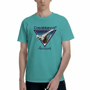 TAHITI Men's Printed T-Shirt |Supersonic Jet Blue Triangle| Breathable Cotton Summer Top | Ideal Gift For Men