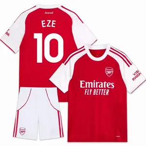 Eberechi Eze 10 25/26 Arsenal Home Full Set Soccer Kit, Premium Fabric Match Style Set R