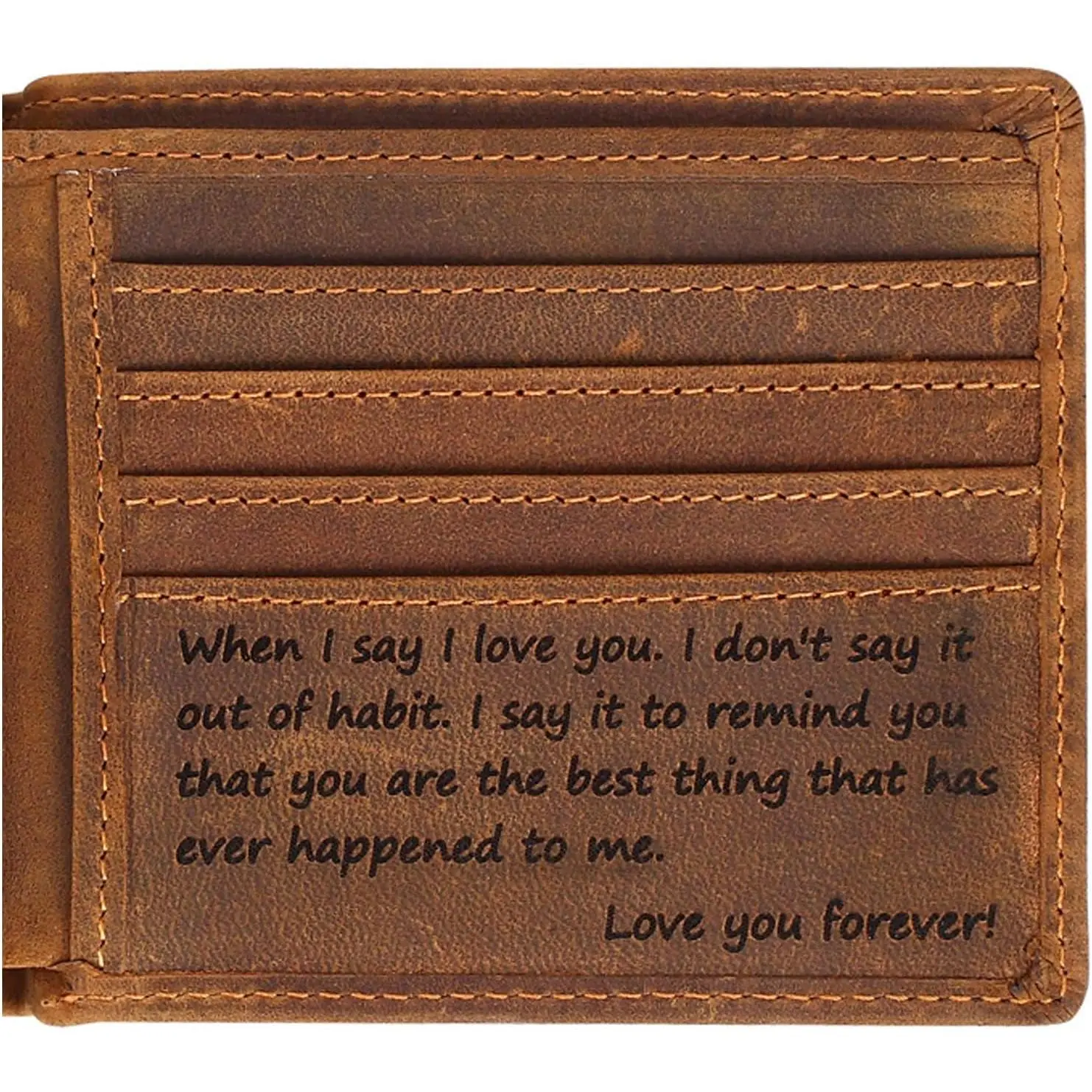 Engraved Personalized Wallet For Men - For Boyfriend, Husband Engraved Personalized Wallet For Men - For Boyfriend, Husband