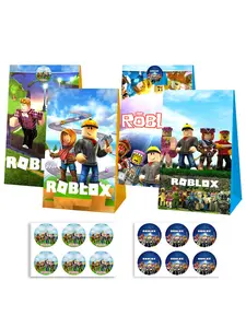 12Pcs/Set Robert New Theme Party Gift Bags, Birthday Party Decorations, Gift Packaging Bags, Paper Bags,Suitable for Birthday, Halloween, christmas and New Year PartySupplies, Also a Perfect Choice for Thanksgiving Birthday Party As A Birthda