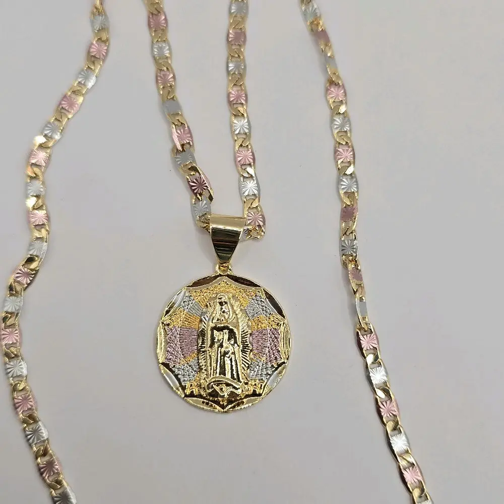 VIRGIN MARY beautiful   necklace design three colors Gold-plated 20"inches