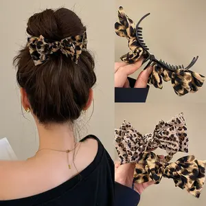 1 piece of vintage leopard print hair clip - non slip grip, suitable for women and teenagers - daily and formal activities - securely fix hair buns, ponytails, hair buns - elegant vintage hair accessories, cute hair clips, ponytail clips, lively design -