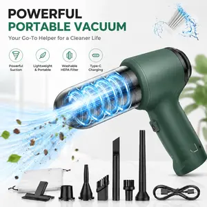 Car Vacuum Cleaner, Handheld Cordless Rechargeable Wet & Dry Vacuum,USB rechargeable, portable and lightweight, for Car, Pet, Home, Office Cleaning, Washable HEPA Filter, Multi-Nozzles
