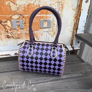 Pixie Checkered Speedy Bag