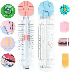 4-in-1 Paper Cutter Trimmer – Multi-Function Scrapbooking Tool with Straight, Wave, Perforated & Creasing Blades, Precision Craft Paper Cutter for Cardstock, Photos, Coupons & DIY Projects, Portable Bidirectional Paper Trimmer, Back to School Supplies