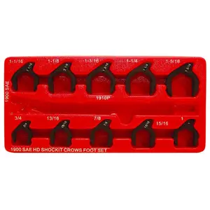 212 MAIN Shockit Interlock Grip Steel Crowfoot & Line Wrenches Set, Featuring ISO Standard Lock Technology