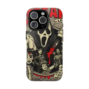 Ghostface Phone Case, Classic Horror Film Phone Protector, Scary & Trendy Tech Accessory, Great for Halloween & Thriller Lovers, For iPhone 16 15 14 13 12 11