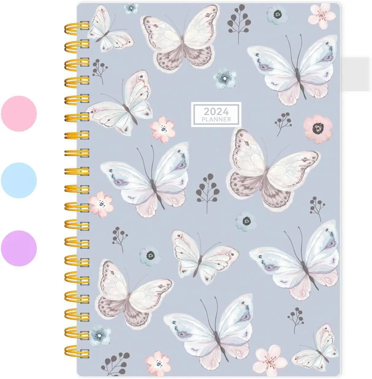 A4 Sheet - 2024 Planner Weekly & Monthly Agenda Book Yearly Calendar Planning To Do List Notebook- with Monthly Tabs, Inner Pocket,Waterproof Cover,Pen Loop,Spiral Bound