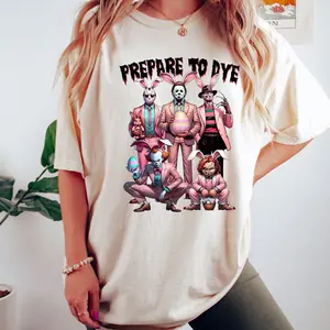 Easter Peep Shirt - Prepare to Dye Horror Tee  Killer Chibi Easter Shirt  Retro Spooky Bunny Shirt  Creepy Cute Easter  Horror Movie Fan Gift