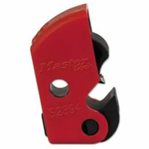 212 MAIN Master Lock 470-S2394 Universal Miniature Circuit Breaker Lockouts - ISO DIN Fits, Quick Install, Zenex Plastic, 2.073x0.69 in., Red, Black Security Lock