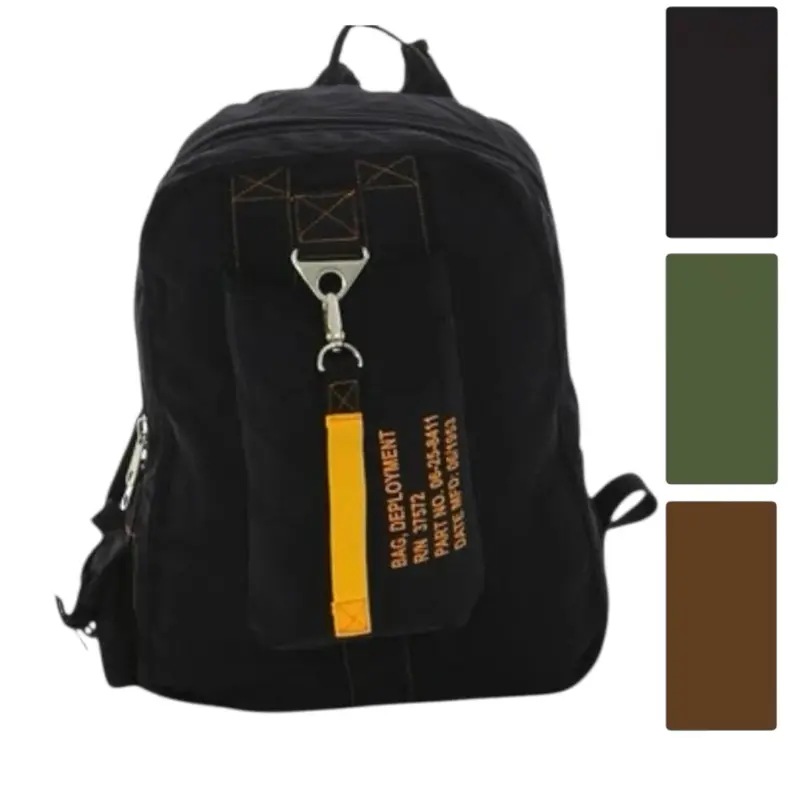 Rothco Unisex Vintage Flight Bag - Black, Olive Drab, Brown, Large Capacity, Waterproof, Secure Zip Storage, Durable Material
