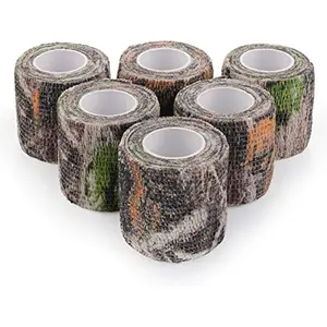 Camo Wrap Tapes Camouflage Form Wrap 1.96'' x 177'' Military Army Hunting Self-Adhesive Protective Bandage for Flashlights,Bicycle