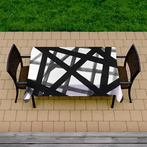 Begin Home Decor C1TCLRGE1CLTXD 58 x 102 in. Abstract Bold Lines Tablecloth - Indoor & Outdoor Home Decor