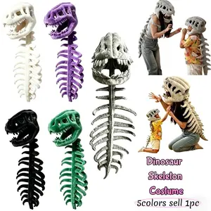 2026 New Dinosaur Skeleton Costume, 3D Spinosaurus Skull Mask & Plush, Five Colors, Party Favors, Birthday Gifts, Adults & Children