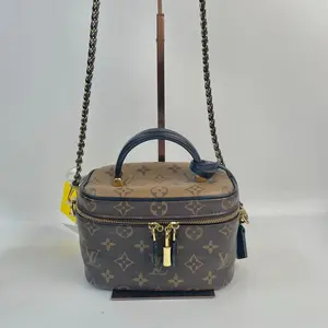 Pre-owned Louis Vuitton CANCAS Toiletry Bags Vanity PM (Monogram Reverse Canvas) 【BF 12Z】XP01920