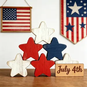 American Independence Day Five-Pointed Star Tabletop Ornament – Home Holiday Atmosphere Decoration