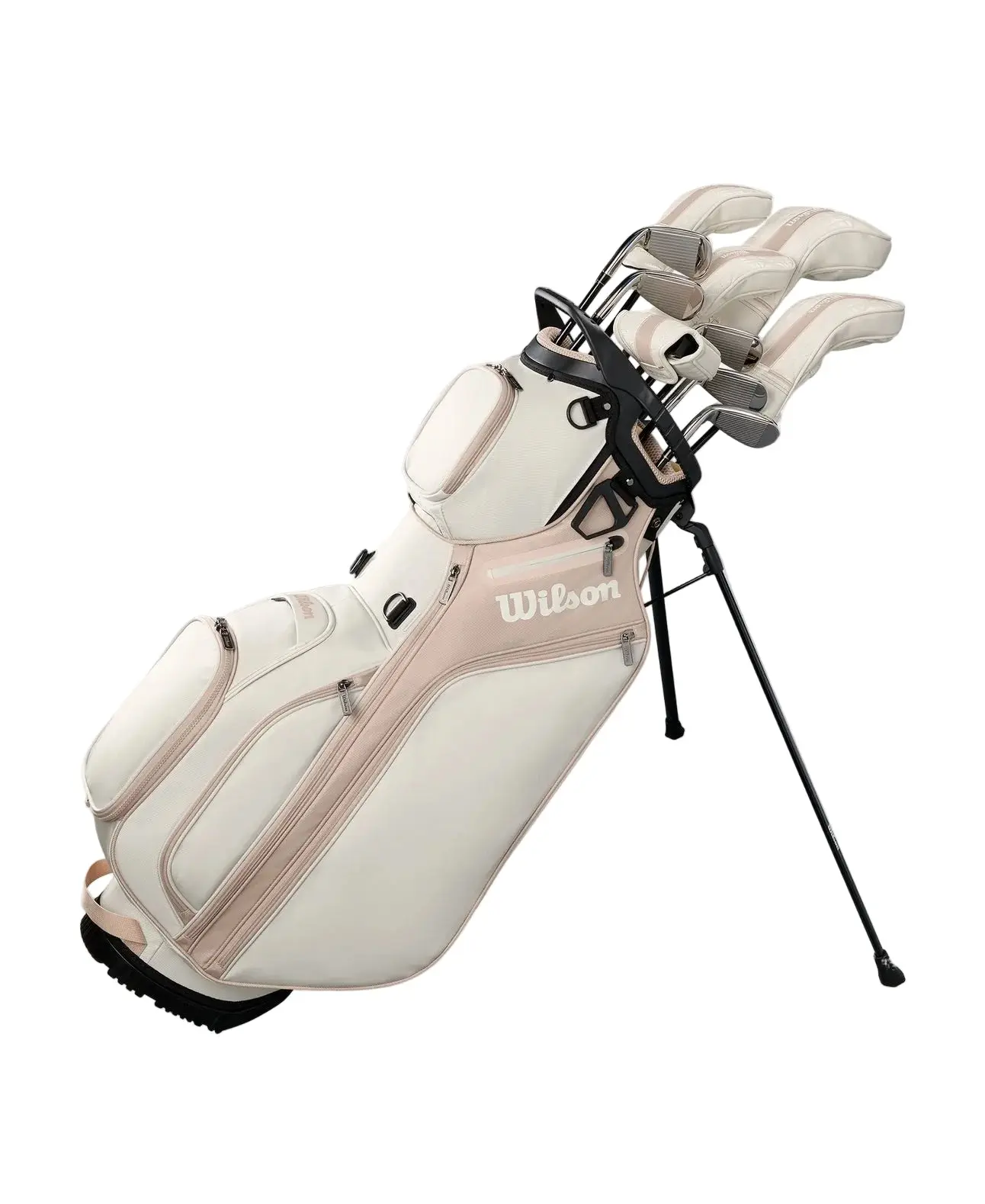 Wilson Women's Aurora Complete Golf Set With Stand Bag - Right Hand, Lightweight & Premium, Includes Driver, 5FW, 5HY, 6HY, 7-PW, SW, Putter, Bag, Head Covers